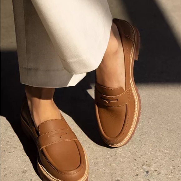 Toms Shoes - TOMS Women's Cara Lug Sole Tan/Brown Leather Loafers